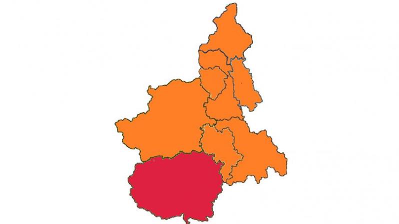 Provincia Cuneo zona rossa