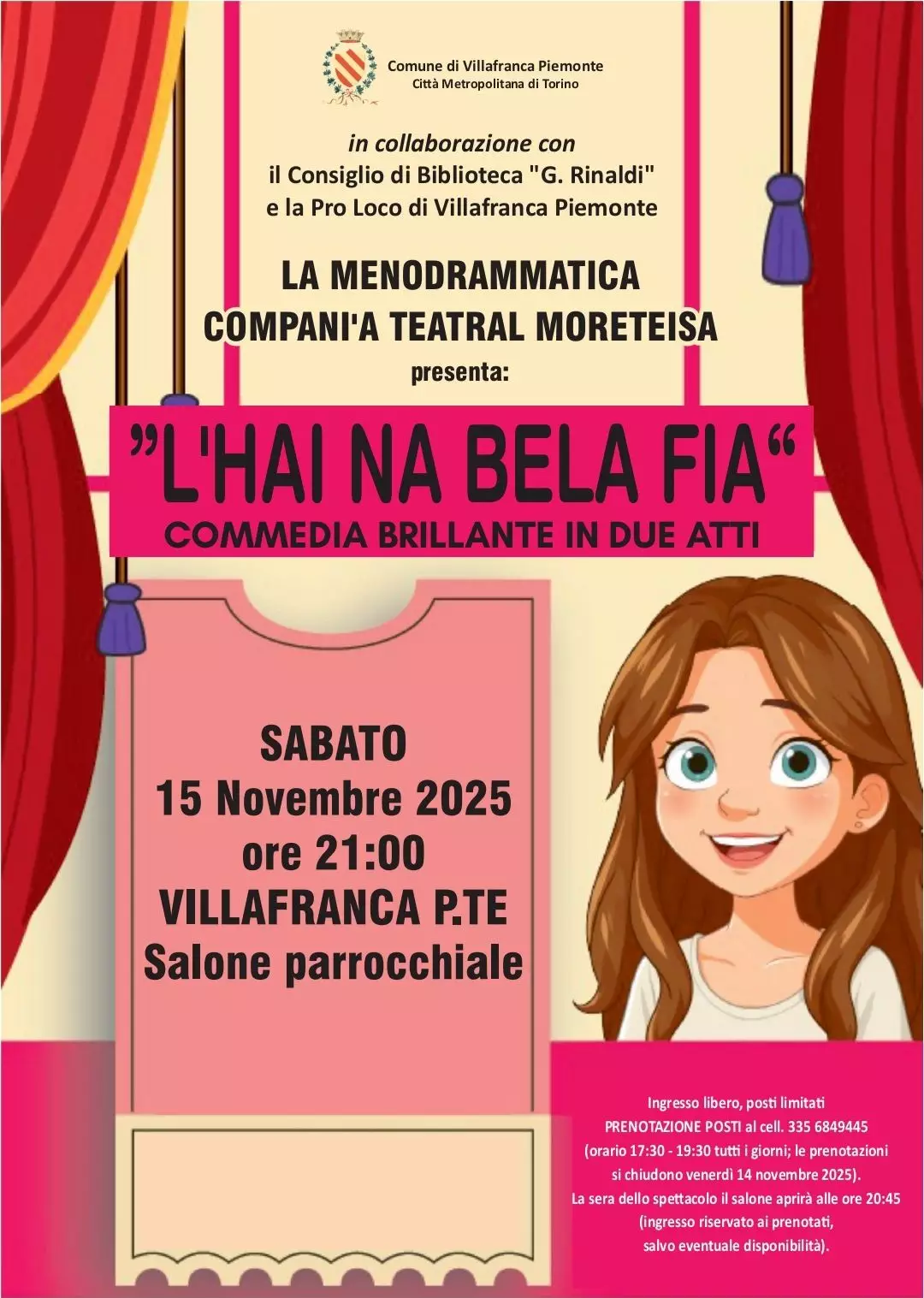 Locandina teatro 15 novembre 2025