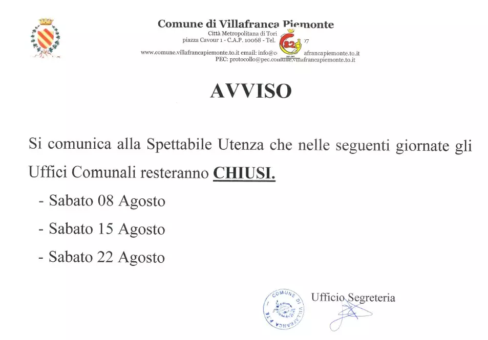 chiusura